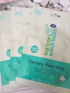 Boots Tea Tree & Witch Hazel Clarifying Sheet Mask- Pack of 3